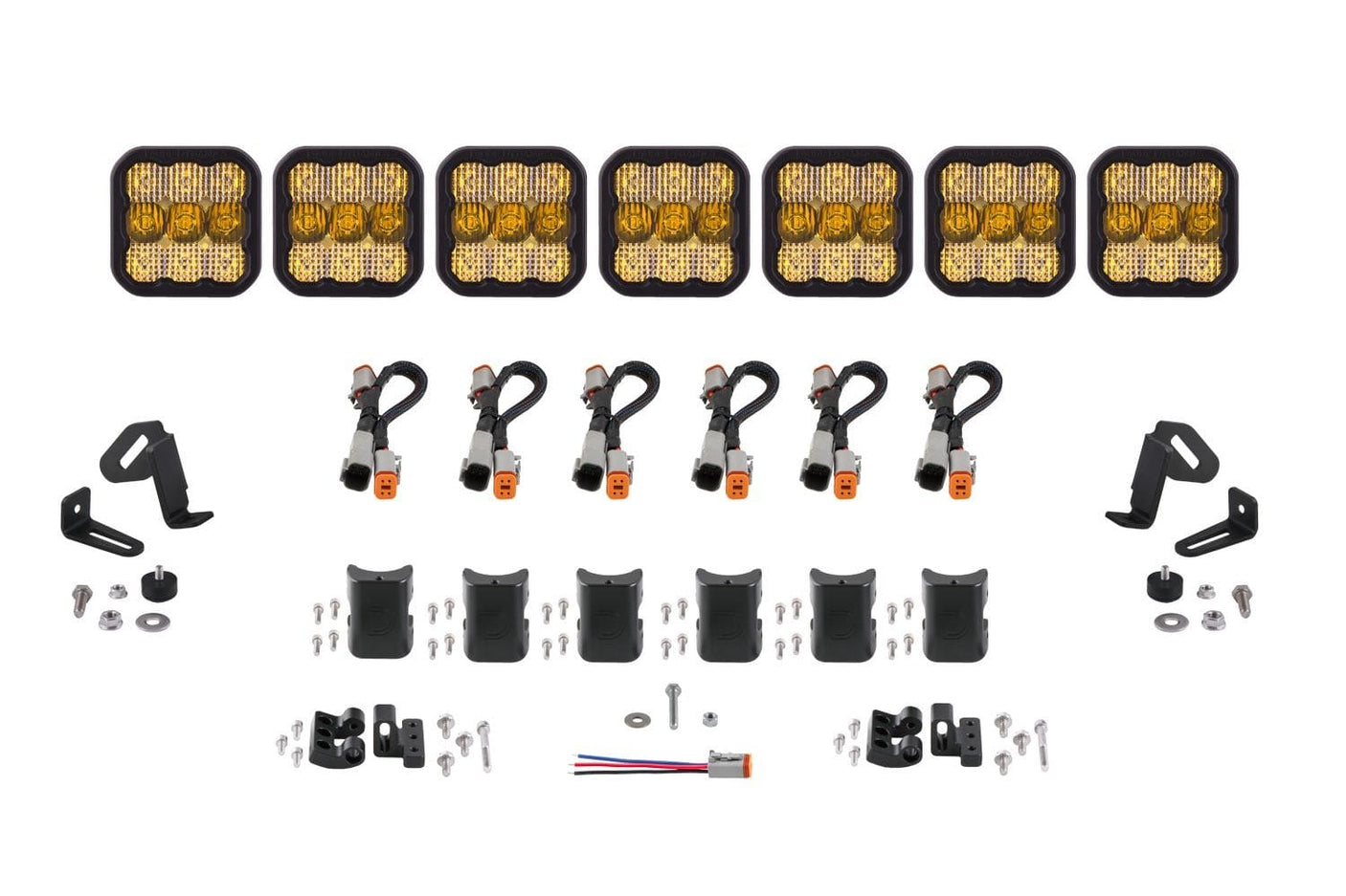 Diode Dynamics Yellow Combo / Sport SS5 CrossLink 7-Pod LED Light Bar (One)