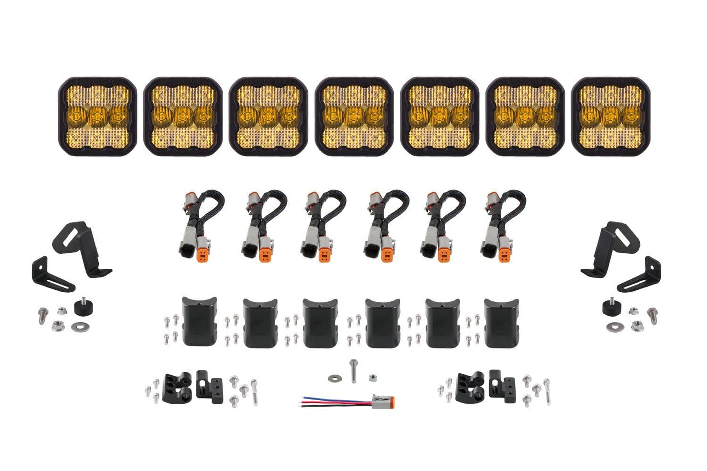 Diode Dynamics Yellow Combo / Sport SS5 CrossLink 7-Pod LED Light Bar (One)