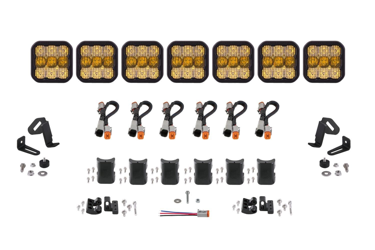 Diode Dynamics Yellow Combo / Sport SS5 CrossLink 7-Pod LED Light Bar (One)