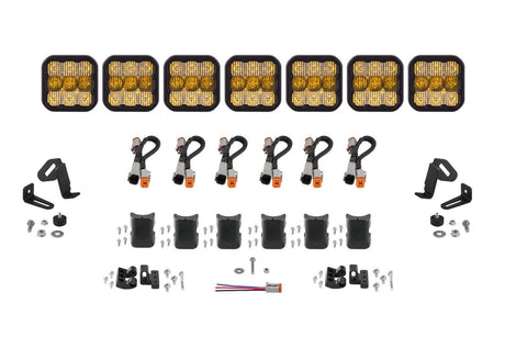 Diode Dynamics Yellow Combo / Sport SS5 CrossLink 7-Pod LED Light Bar (One)