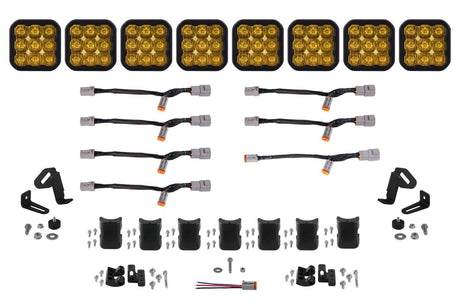 Diode Dynamics Yellow Driving / Pro SS5 CrossLink 8-Pod LED Light Bar (One)