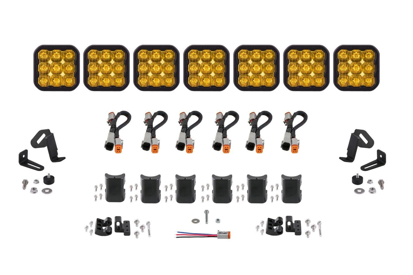 Diode Dynamics Yellow Driving / Sport SS5 CrossLink 7-Pod LED Light Bar (One)