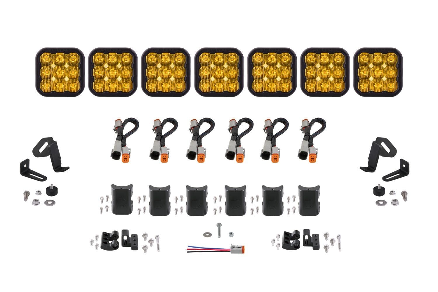 Diode Dynamics Yellow Driving / Sport SS5 CrossLink 7-Pod LED Light Bar (One)