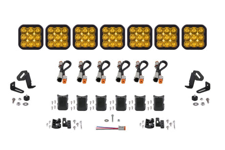 Diode Dynamics Yellow Driving / Sport SS5 CrossLink 7-Pod LED Light Bar (One)