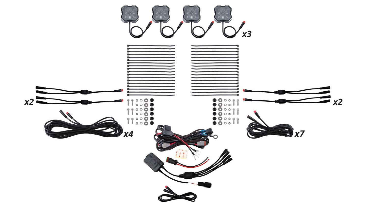 Diode Dynamics Yes / No Stage Series RGBW LED Rock Light Kit (12-Pack)