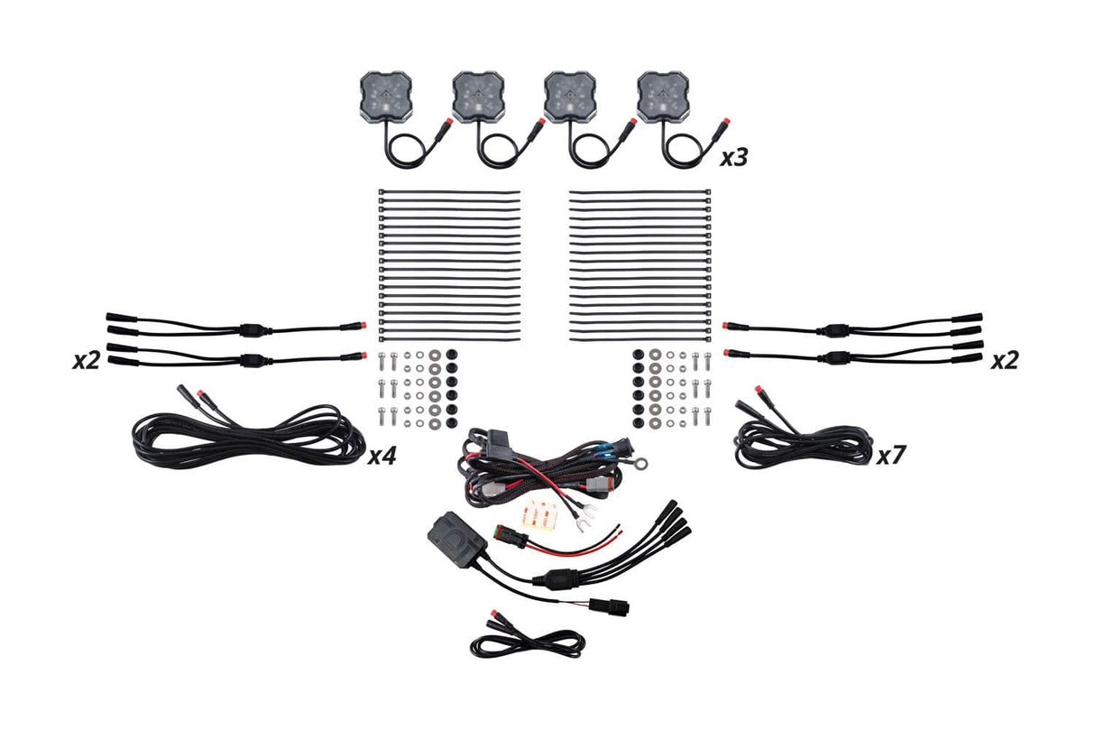 Diode Dynamics Yes / No Stage Series RGBW LED Rock Light Kit (12-Pack)