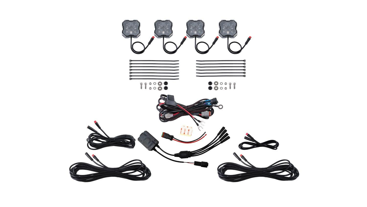 Diode Dynamics Yes / No Stage Series RGBW LED Rock Light Kit (4-Pack)