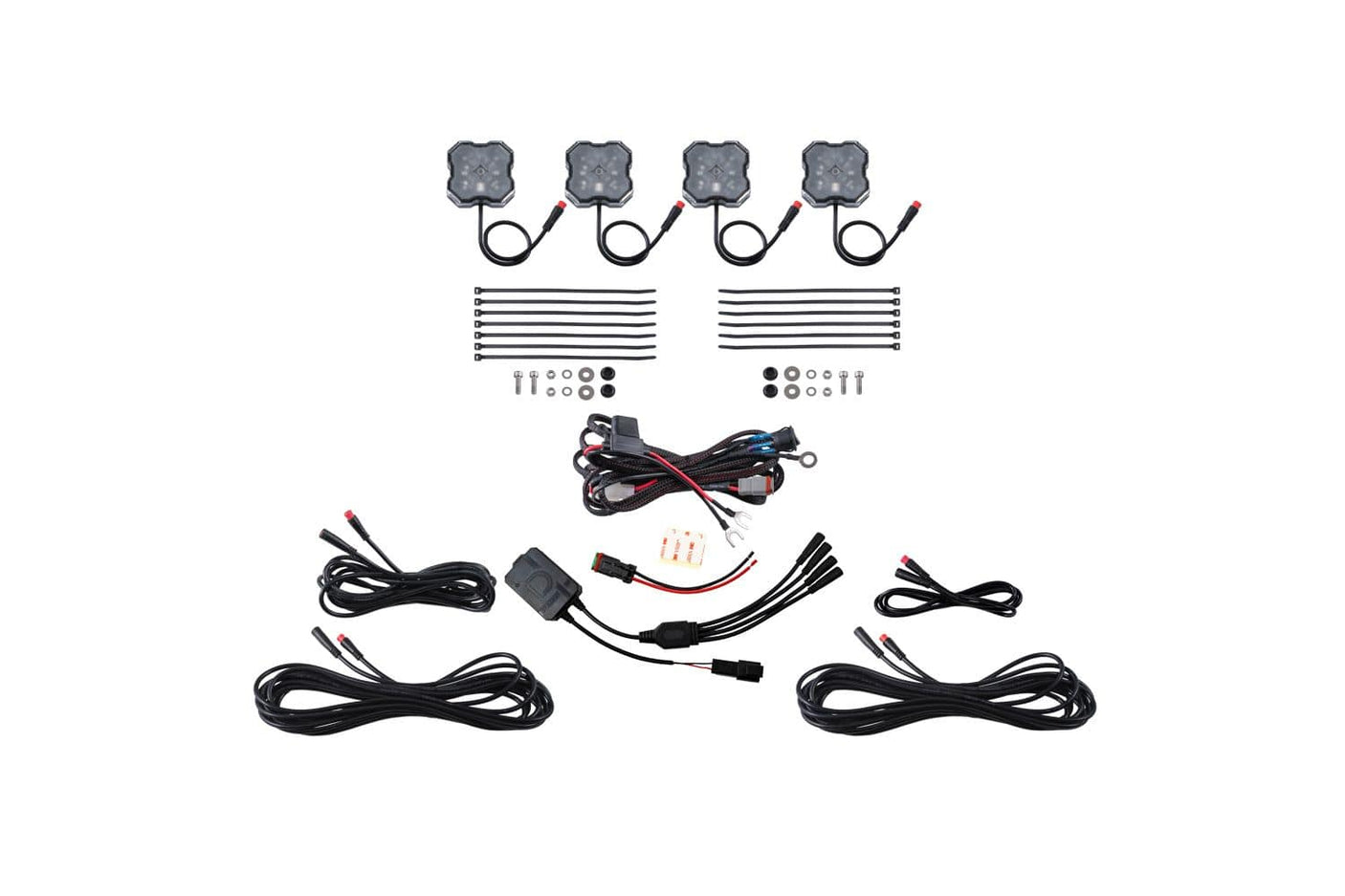 Diode Dynamics Yes / No Stage Series RGBW LED Rock Light Kit (4-Pack)