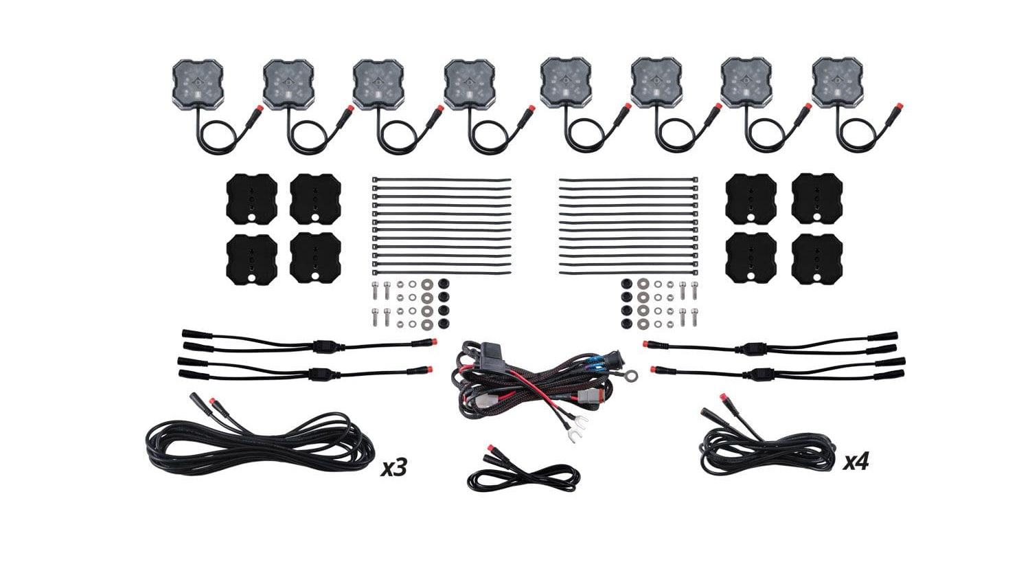 Diode Dynamics Yes / No Stage Series RGBW LED Rock Light Kit (8-Pack)