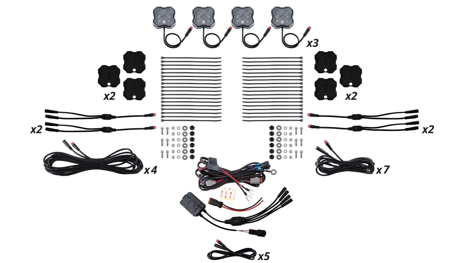 Diode Dynamics Yes / Yes Stage Series RGBW LED Rock Light Kit (12-Pack)