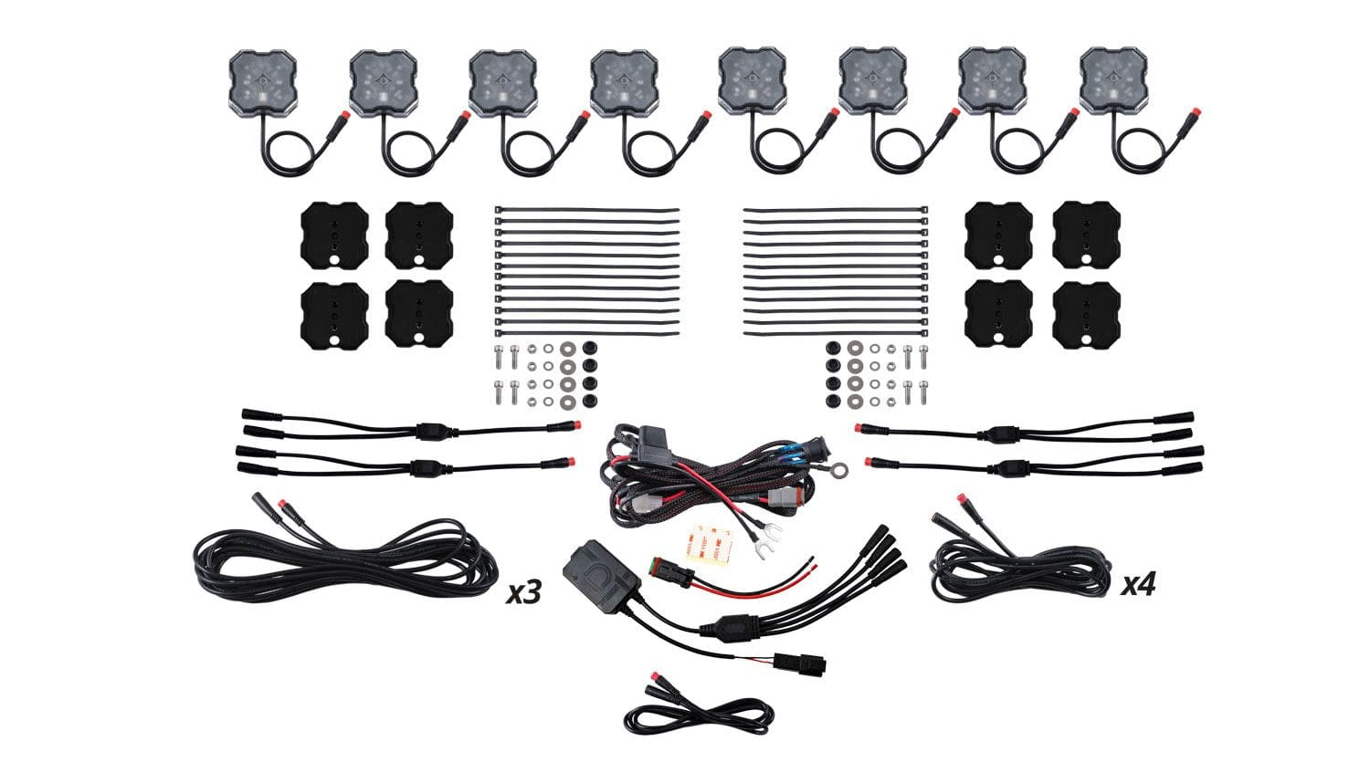 Diode Dynamics Yes / Yes Stage Series RGBW LED Rock Light Kit (8-Pack)