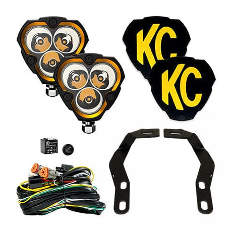 KC HiLiTES Ditch System FLEX ERA® 3 - 2-Light System - Ditch Mount - 40W Spot Beam - for 16-24 Toyota Tacoma - #97136