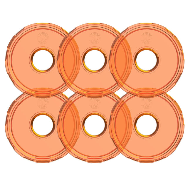 KC HiLiTES Lens Cyclone V2 LED - Replacement Lens - Amber - 6-PK - #4412