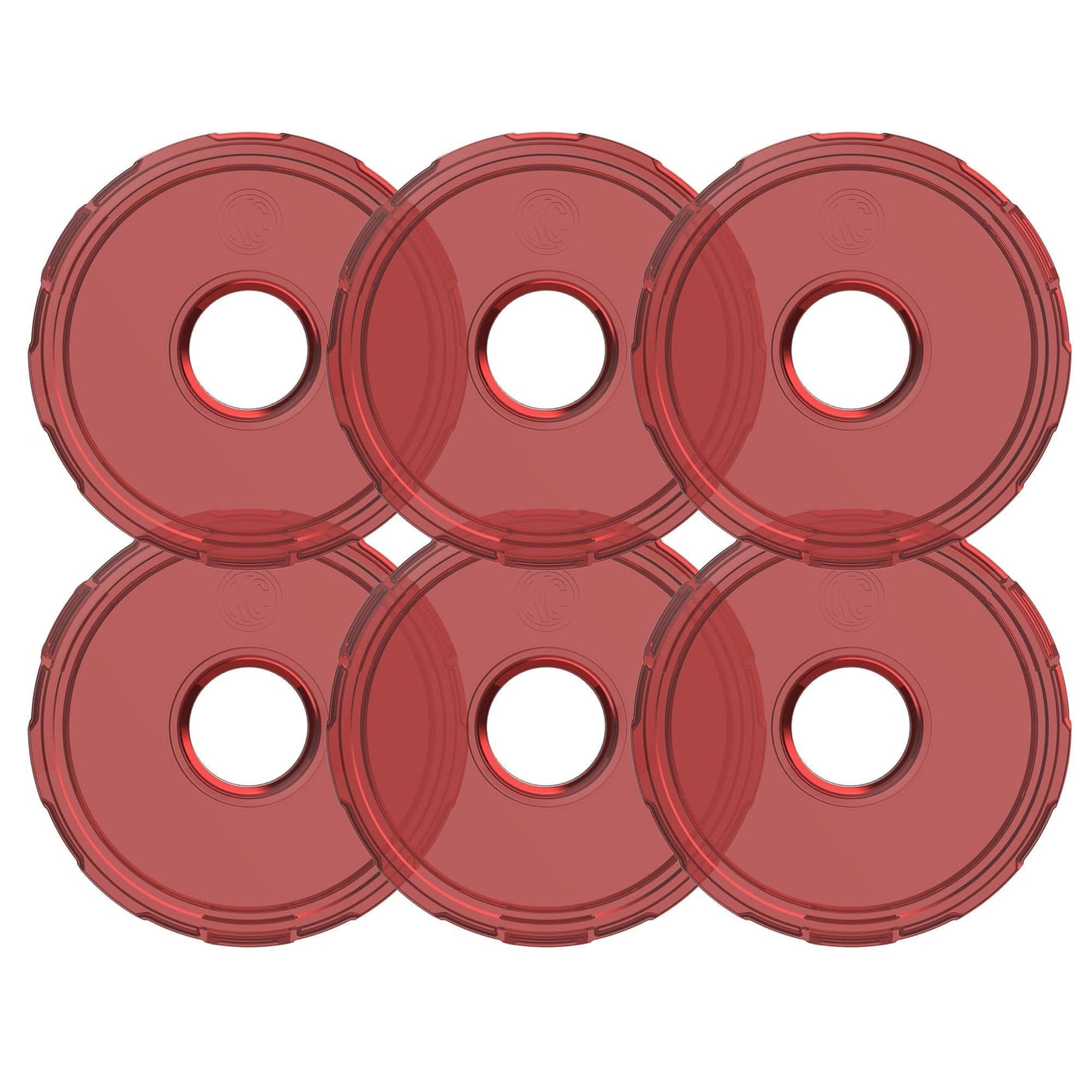 KC HiLiTES Lens Cyclone V2 LED - Replacement Lens - Red - 6-PK - #4413