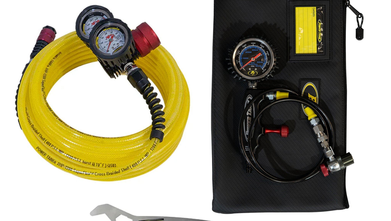 Power Tank N2 Equipment 800 psi Analog Shock Inflator Gauge Nitrogen Regulator Kit for Shocks Power Tank