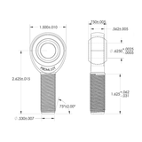 PROBEARING 5/8" Bore x 5/8-18 Thread Pro 8 Series Rod Ends