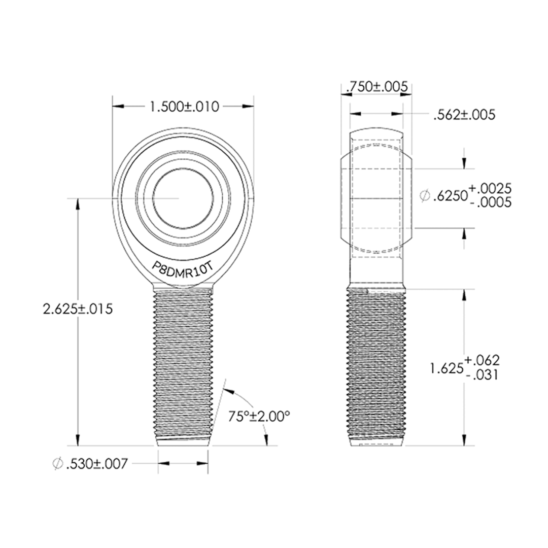 PROBEARING 5/8" Bore x 5/8-18 Thread Pro 8 Series Rod Ends