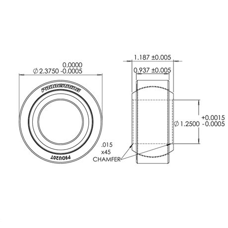 PROBEARING Universal Pro 9 Series Spherical Bearing | 1.25" Bore x 2.375" Race | 4140 Alloy Steel