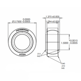 PROBEARING Universal Pro 9 Series Spherical Bearing | 1.5" Bore x 2.75" Race | 4140 Alloy Steel