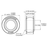 PROBEARING Universal Pro 9 Series Spherical Bearing | .75" Bore x 1.4375" Race | 4140 Alloy Steel