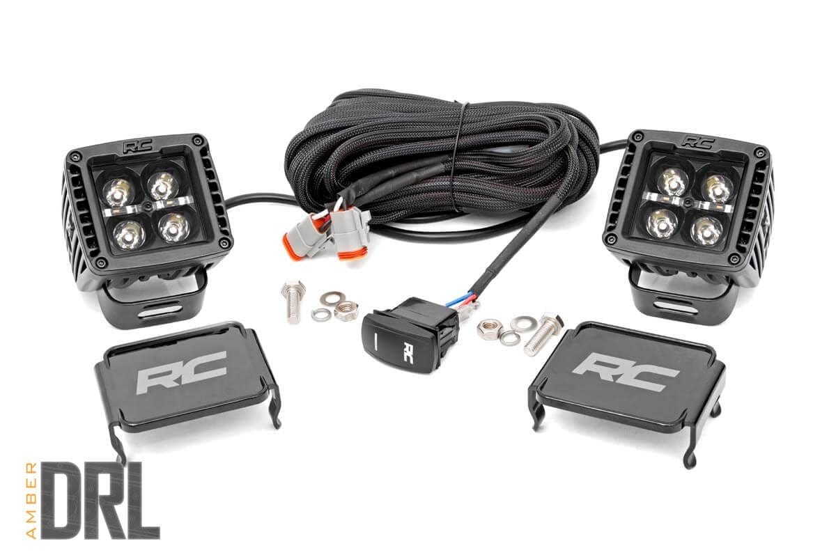 Roughcountry 2-Inch Square Cree Led Lights - (PAIR | BLACK SERIES)