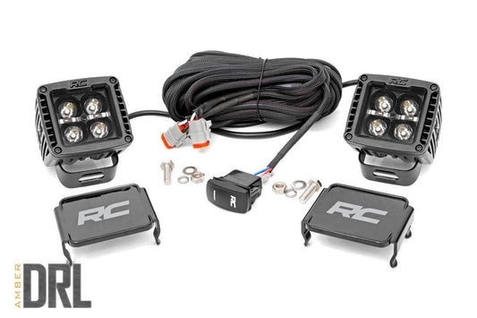 Roughcountry 2-Inch Square Cree Led Lights - (PAIR | BLACK SERIES)