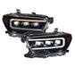 TacomaForce 2016-2023 TOYOTA TACOMA SEQUENTIAL LED PROJECTOR HEADLIGHTS WITH WHITE DRL (PAIR)