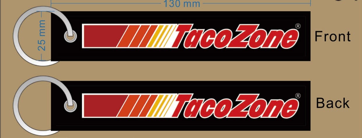 TacomaForce Apparel & Accessories "Taco-Zone" Premium Embroidered Key Tag