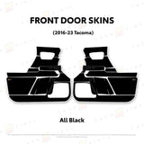 TacomaForce Front Driver/ Passenger / All Black 2016-2023 3rd Gen Tacoma Door Skins – Ultimate Protection & Style