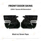 TacomaForce Front Driver/ Passenger / Black w/ Green Scheme Topo 4th Gen Tacoma Door Skins