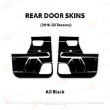 TacomaForce Rear Driver/ Passenger / All Black 2016-2023 3rd Gen Tacoma Door Skins – Ultimate Protection & Style