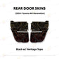 TacomaForce Rear Driver/ Passenger / Black w/ Heritage Topo 4th Gen Tacoma Door Skins