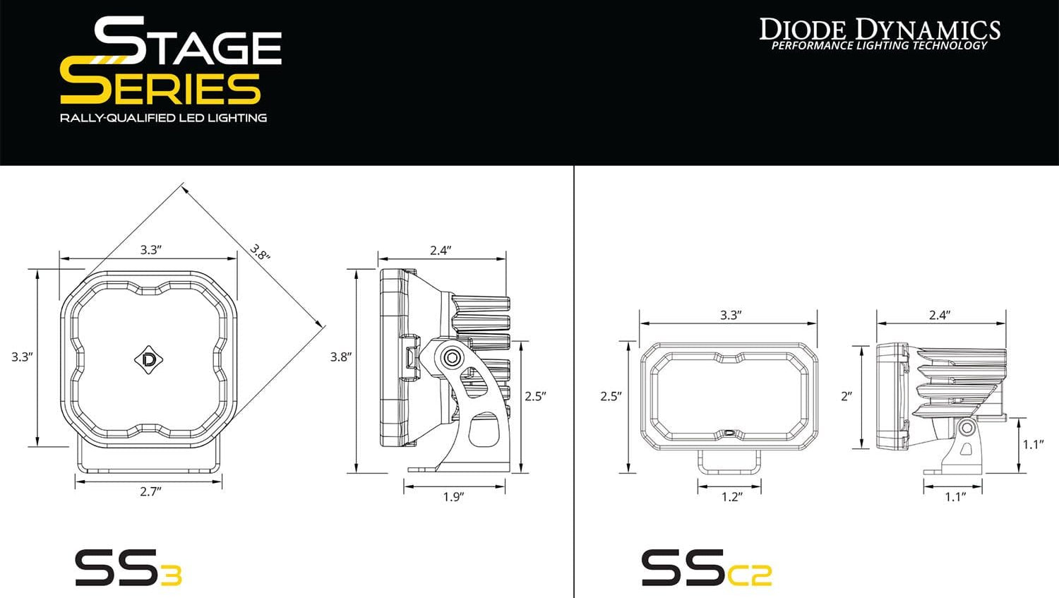 TacomaForce Stage Series Backlit Ditch Light Kit For 2024 Toyota Tacoma