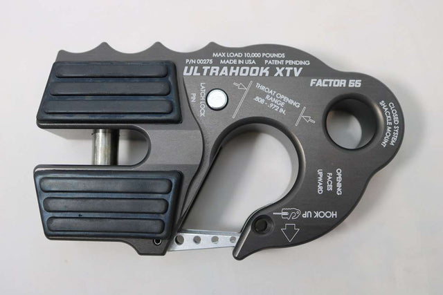TacomaForce Winch Hook UltraHook XTV Winch Hook For ATV/UTV Gray Factor 55